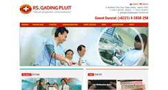 Desktop Screenshot of gadingpluit-hospital.com